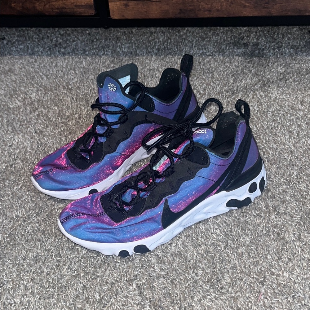 Nike React Multicolor holographic Athletic Shoes 8